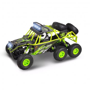 AUTOMODELO ELÉTRICO COMPLETO 10KM/H CRAWLER KYNG 6X6 ESCALA 1/18 RADIO 2.4GHZ COM LUZ LED WLTOYS WL18628